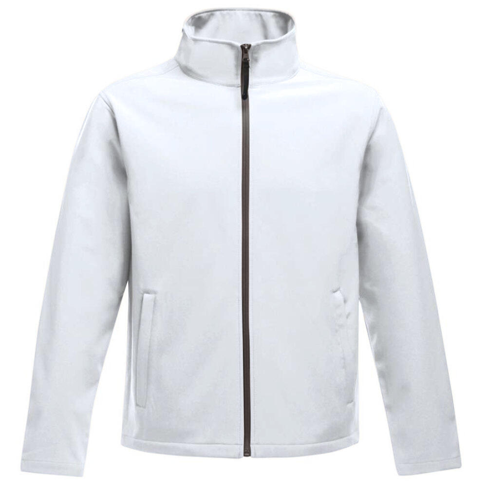 REGATTA Standout Mens Ablaze Printable Soft Shell Jacket (White/Light Steel)