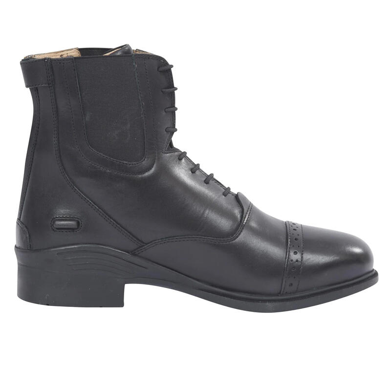 Evolution Unisex LeiderReitstiefeletten mit Schnürung Damen und Herren Schwarz