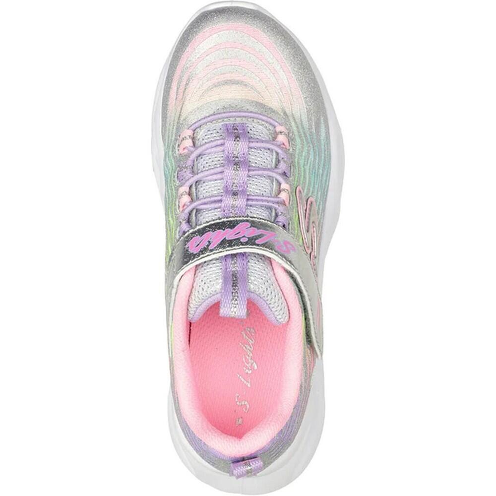 Girls S Lights Twisty Brights Mystical Bliss Trainers (Multicoloured) 4/5