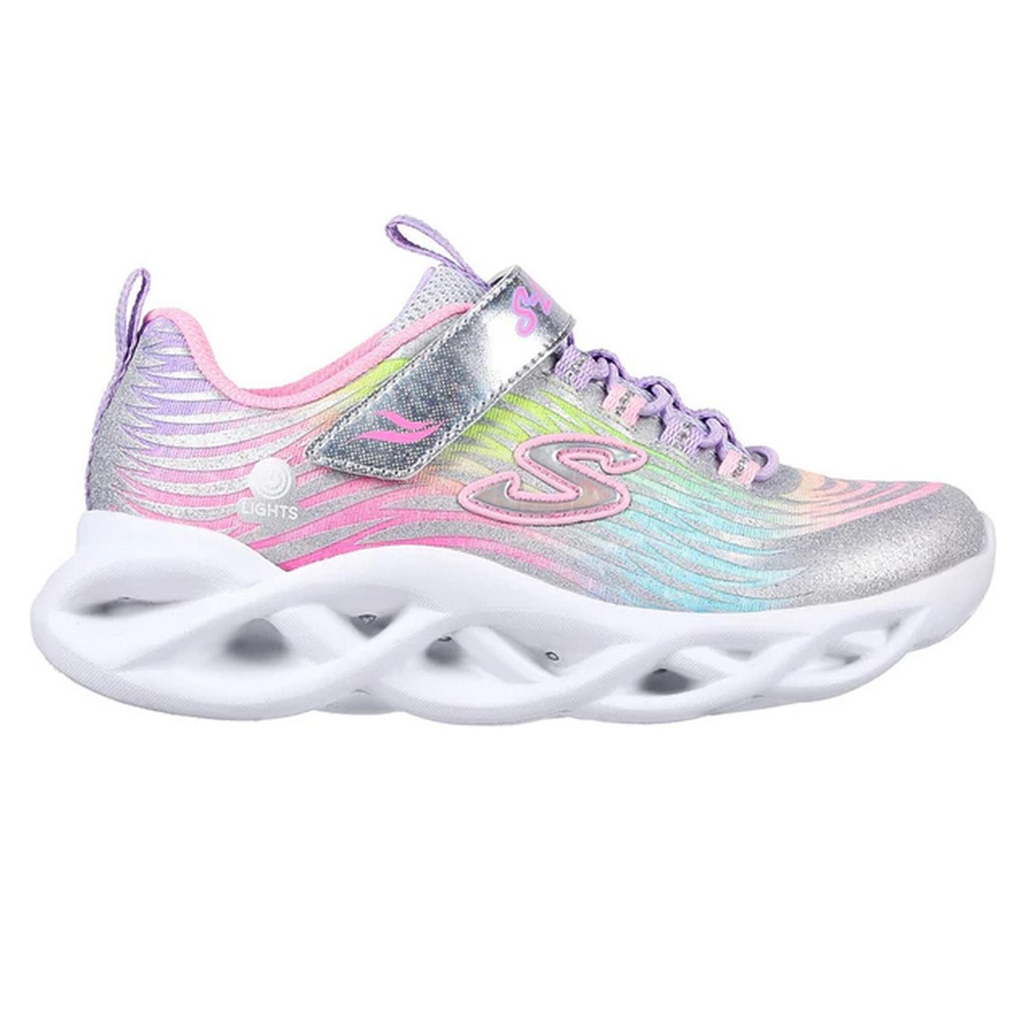 Girls S Lights Twisty Brights Mystical Bliss Trainers (Multicoloured) 3/5