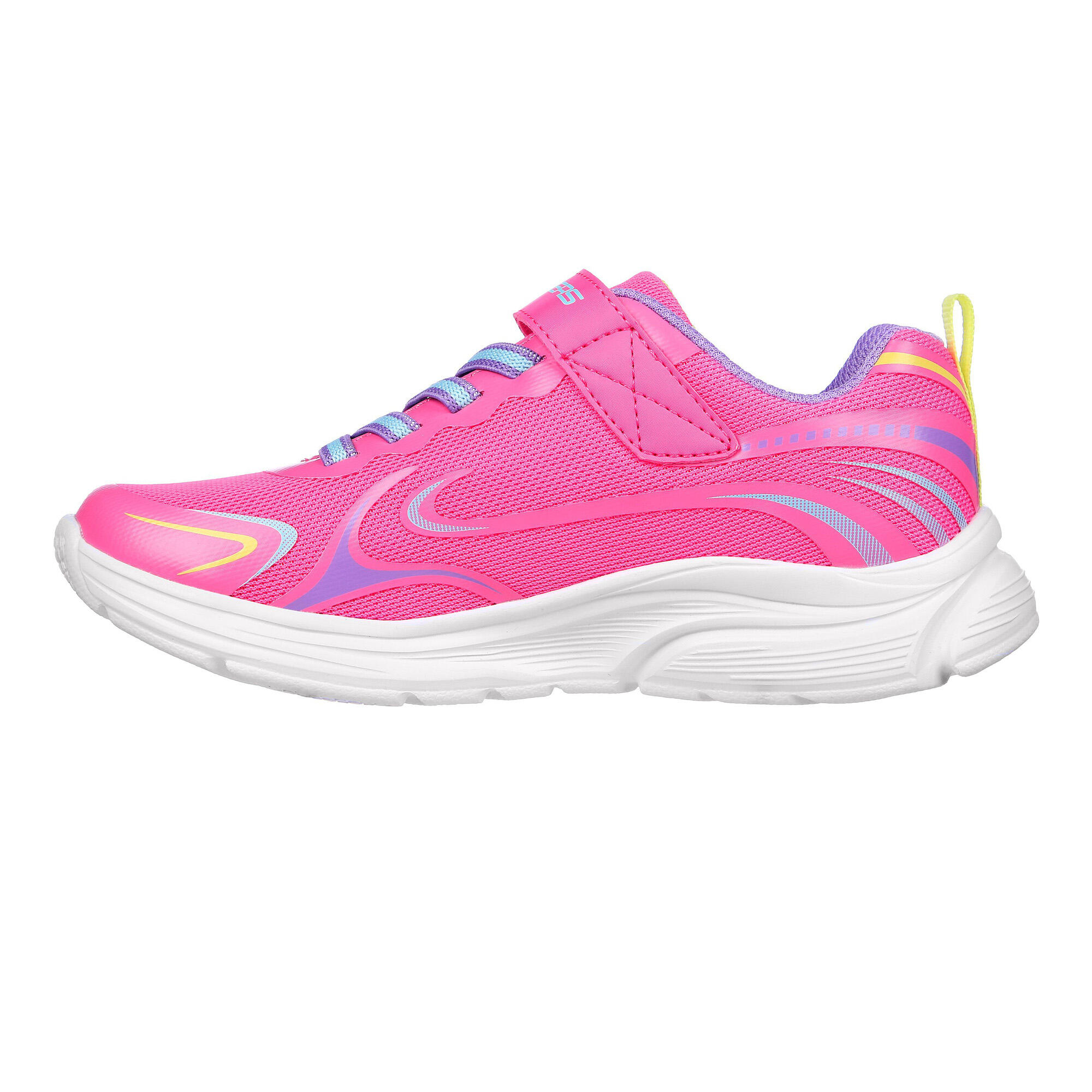 Girls Wavy Lites Eureka Shine Trainers (Pink/Purple) 4/5