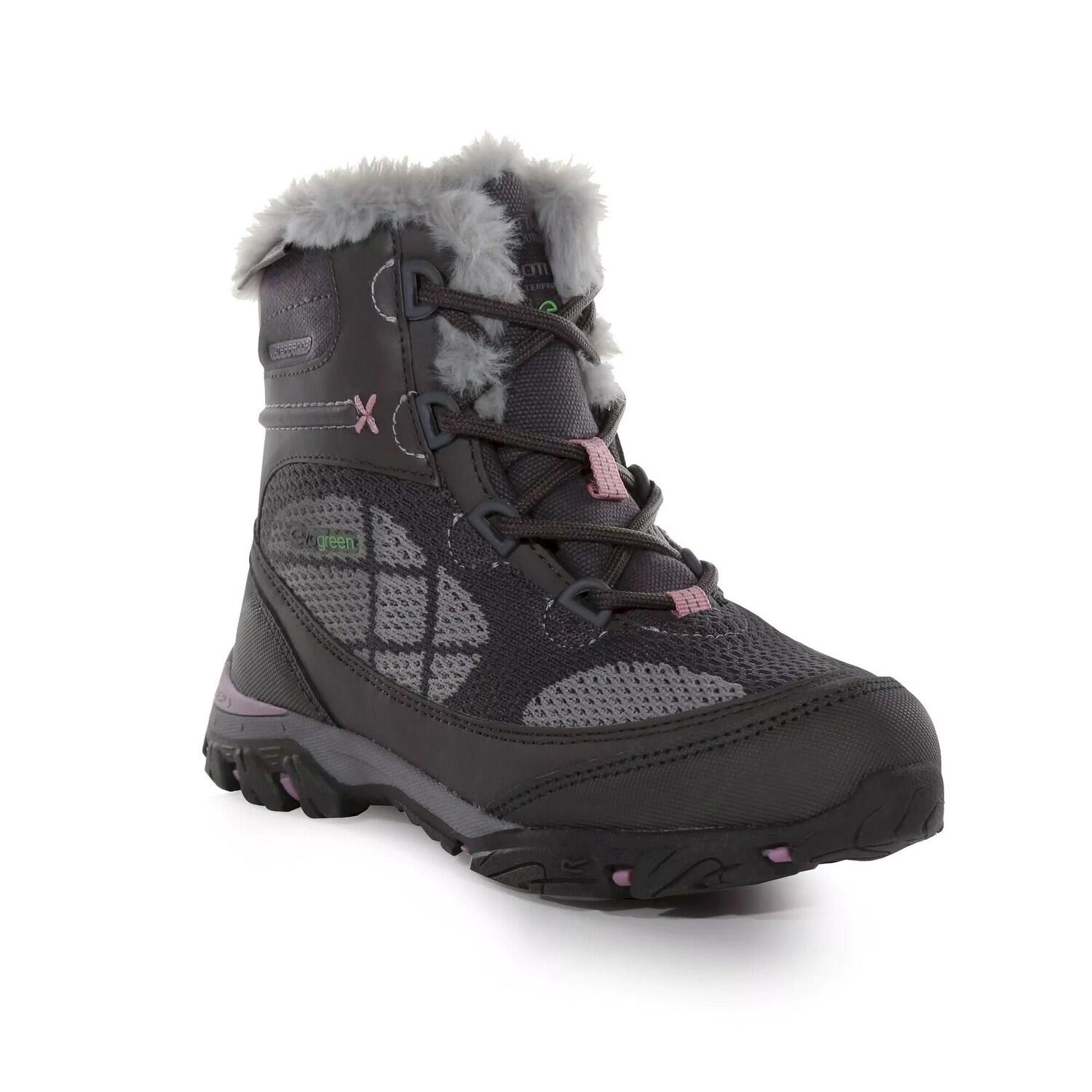 Regatta - Bottines De Marche Hawthorn Evo Enfant (granite / Lilas Vif) - Boots - Gris|rose - 33 - Decathlon