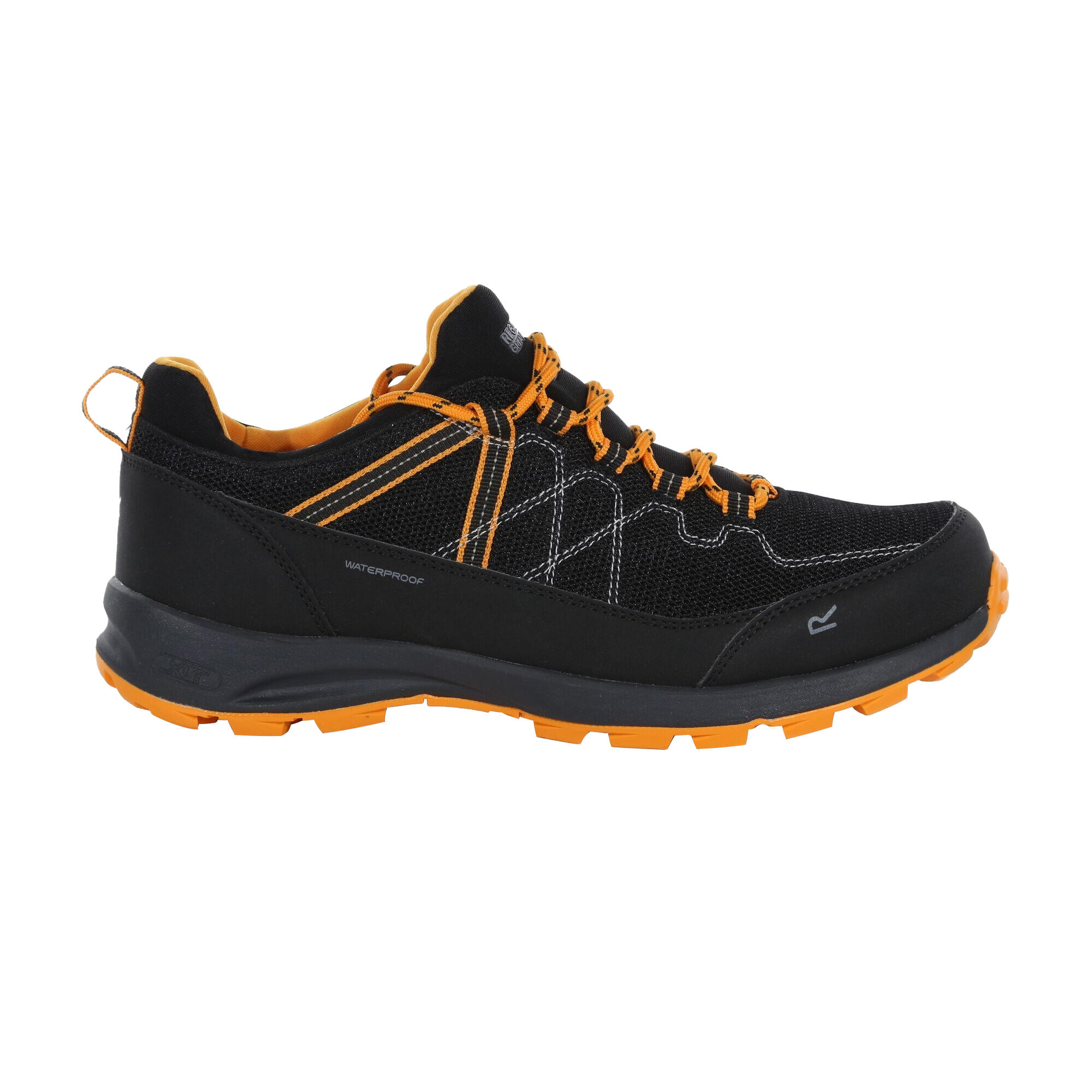 Mens Samaris Lite Walking Shoes (Black/Flame Orange) 3/5