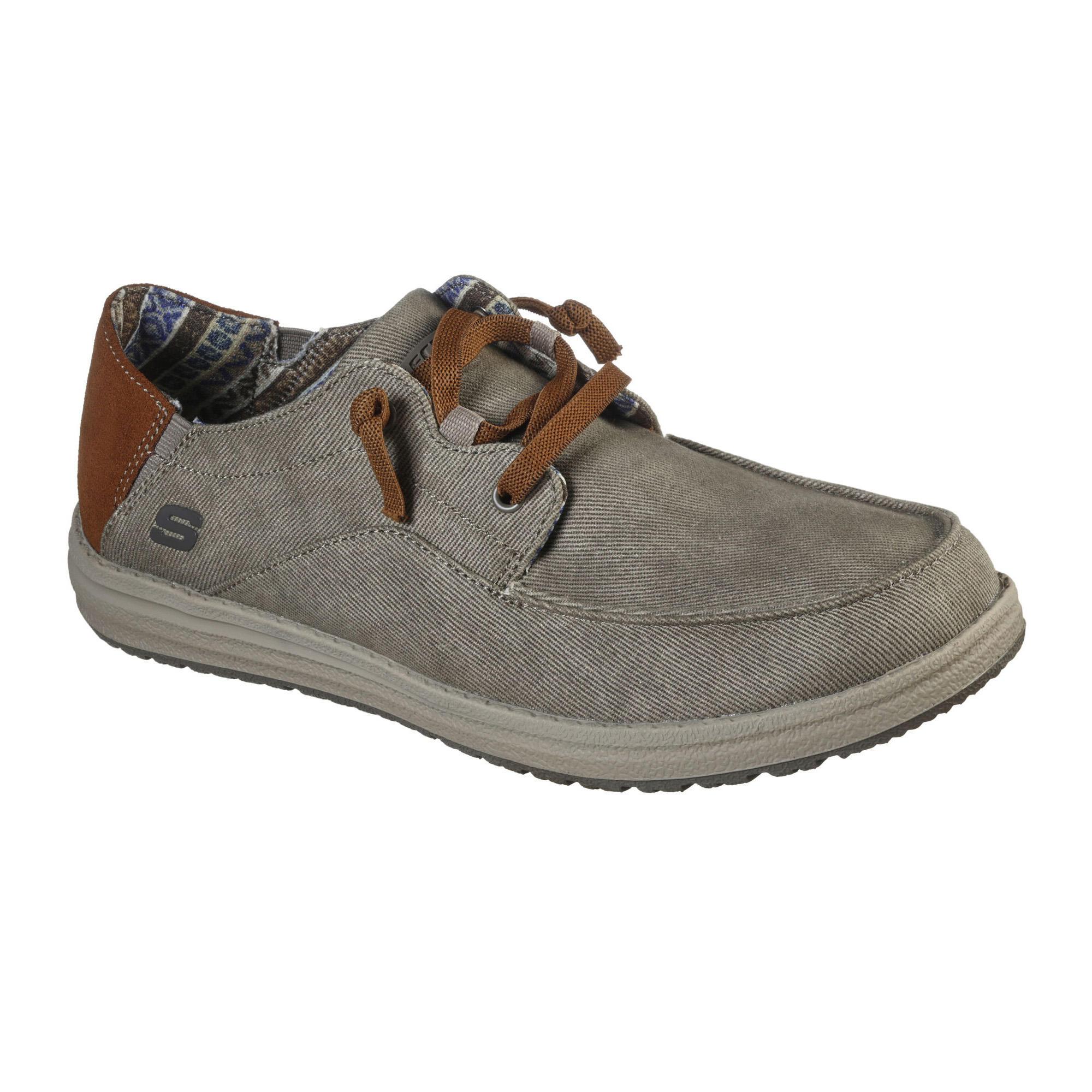 SKECHERS Mens Melson Planon Suede Casual Shoes (Taupe)