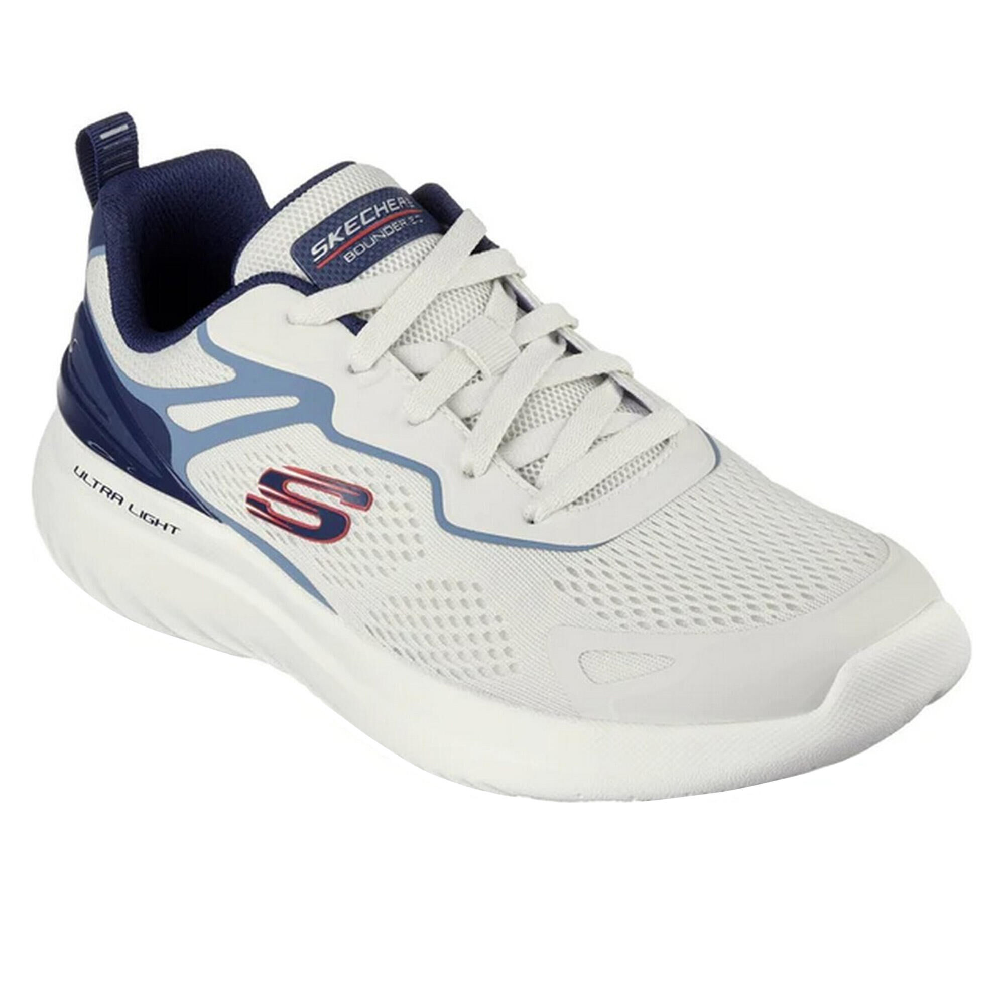 SKECHERS Mens Bounder 2.0 Andal Trainers (White/Navy)