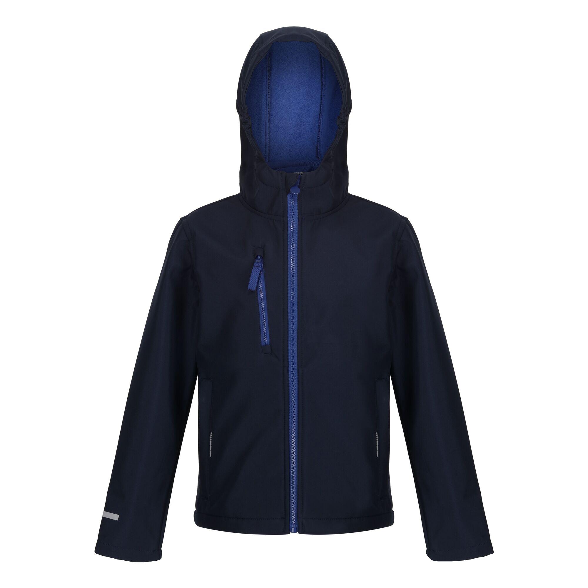 Childrens/Kids Ablaze 3 Layer Soft Shell Jacket (Navy/New Royal) 1/4