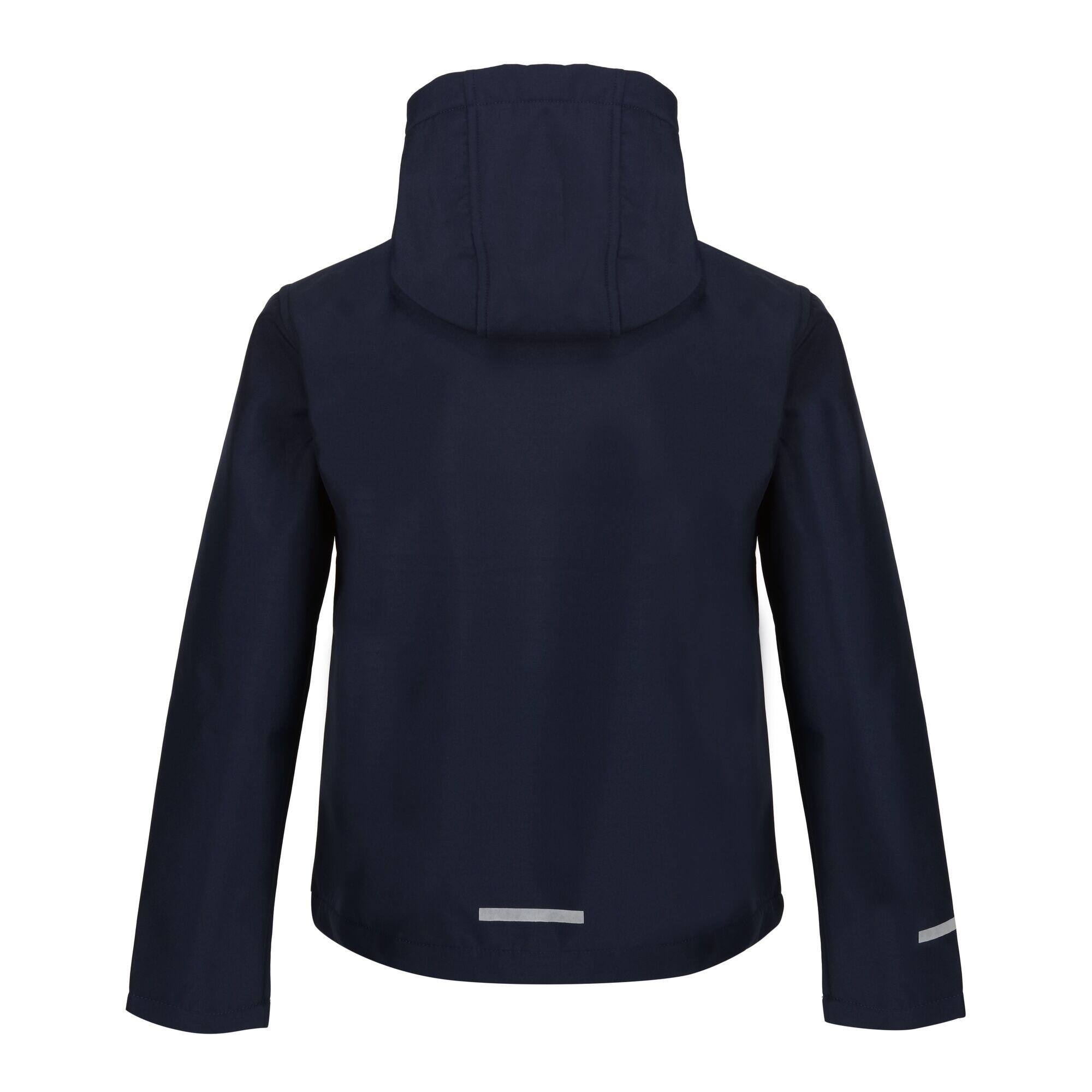 Kinder/Kids 3laags Soft Shelljack (Marine/Nieuw Koninklijk) 2/5