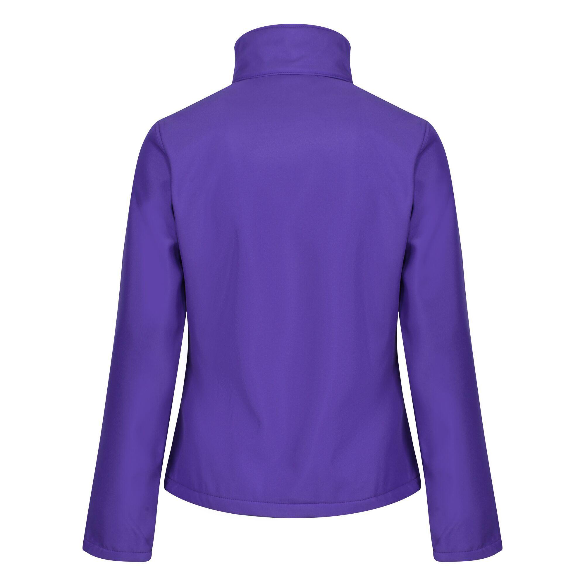 Standout Womens/Ladies Ablaze Printable Soft Shell Jacket (Purple/Black) 3/5