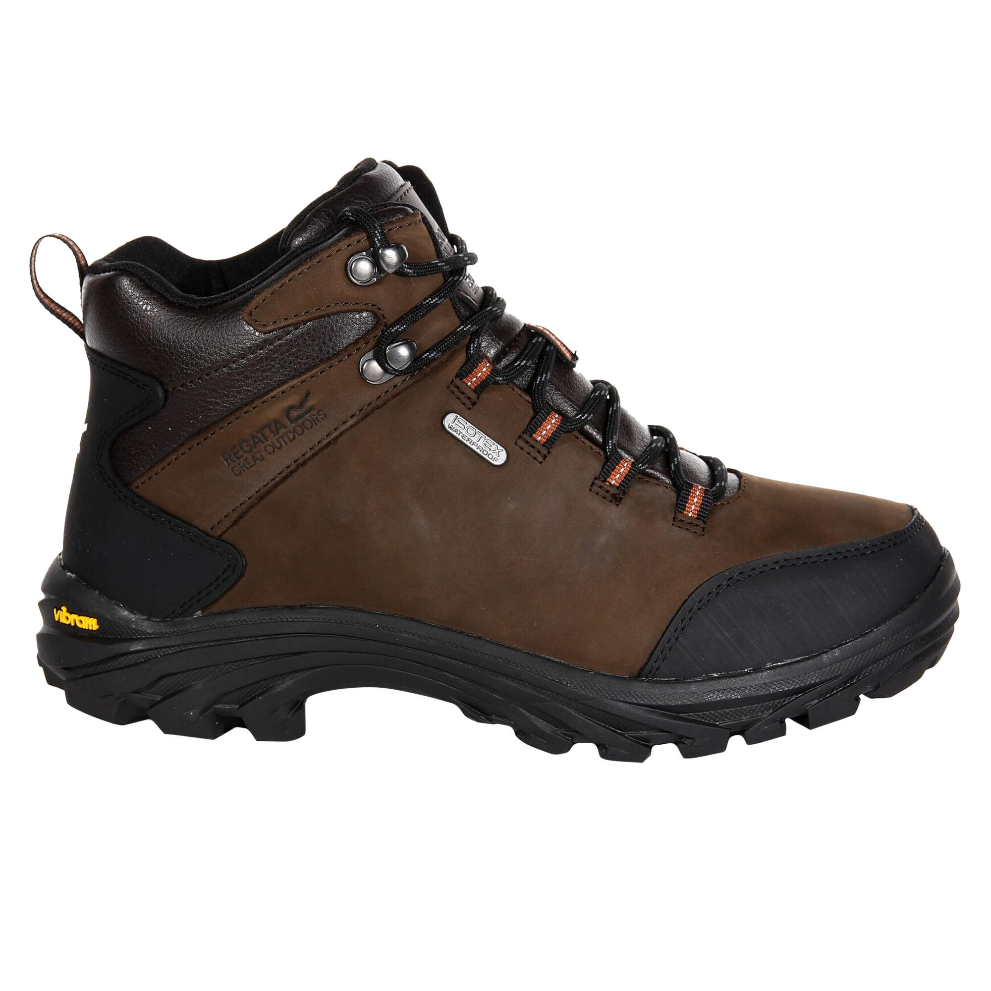 Great Outdoors Mens Burrell Leather Hiking Boots (Fawn Brown) 2/5