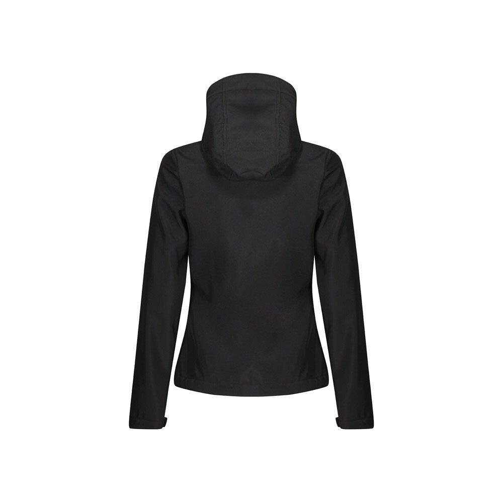 Womens/Ladies Venturer Hooded Soft Shell Jacket (Black) 2/5