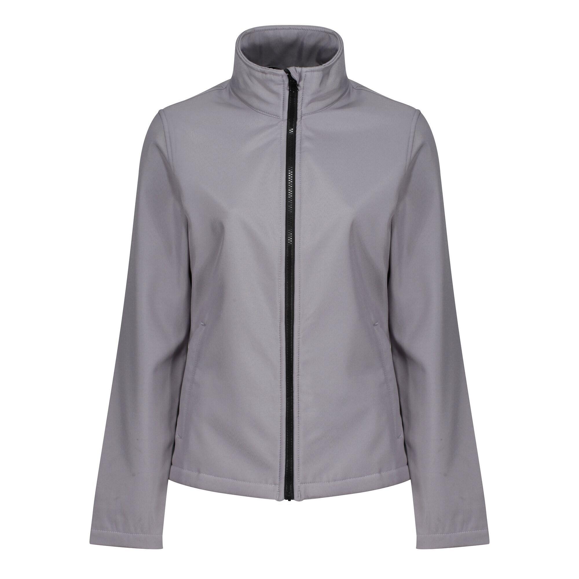 REGATTA Standout Womens/Ladies Ablaze Printable Soft Shell Jacket (Rock Grey/Black)