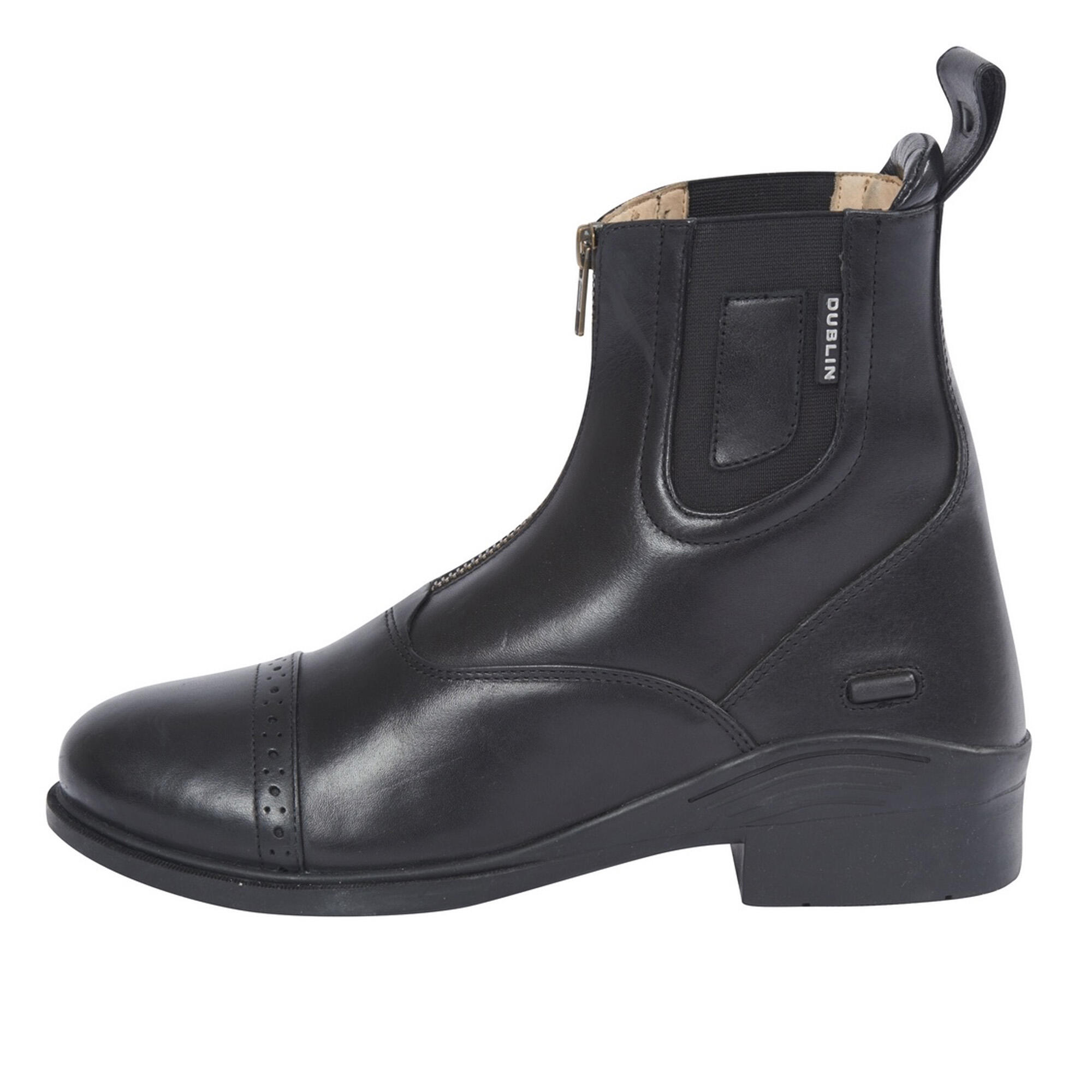 Evolution Adults Zip Front Leather Paddock Boots (Black) 3/7
