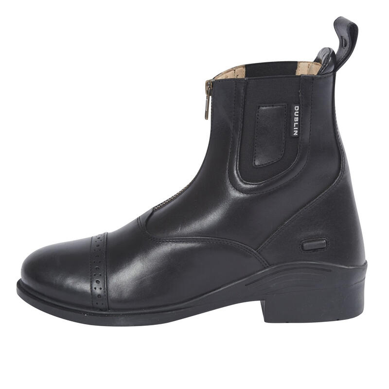 Evolution Unisex Leder Paddock Stiefel, vorderer Reißverschluss Damen und Herren