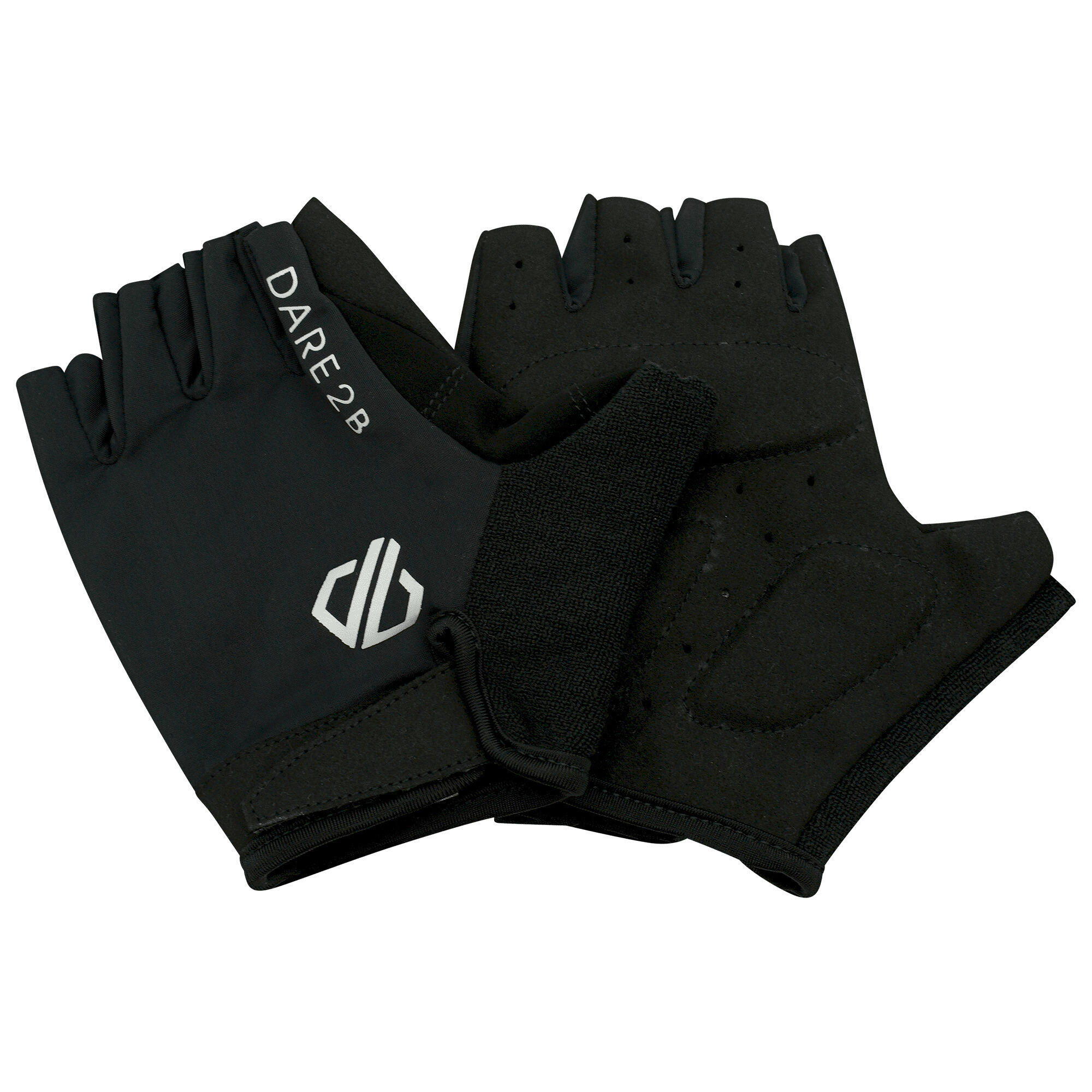 Womens/Ladies Pedal Out Cycling Fingerless Gloves (Black) 3/4