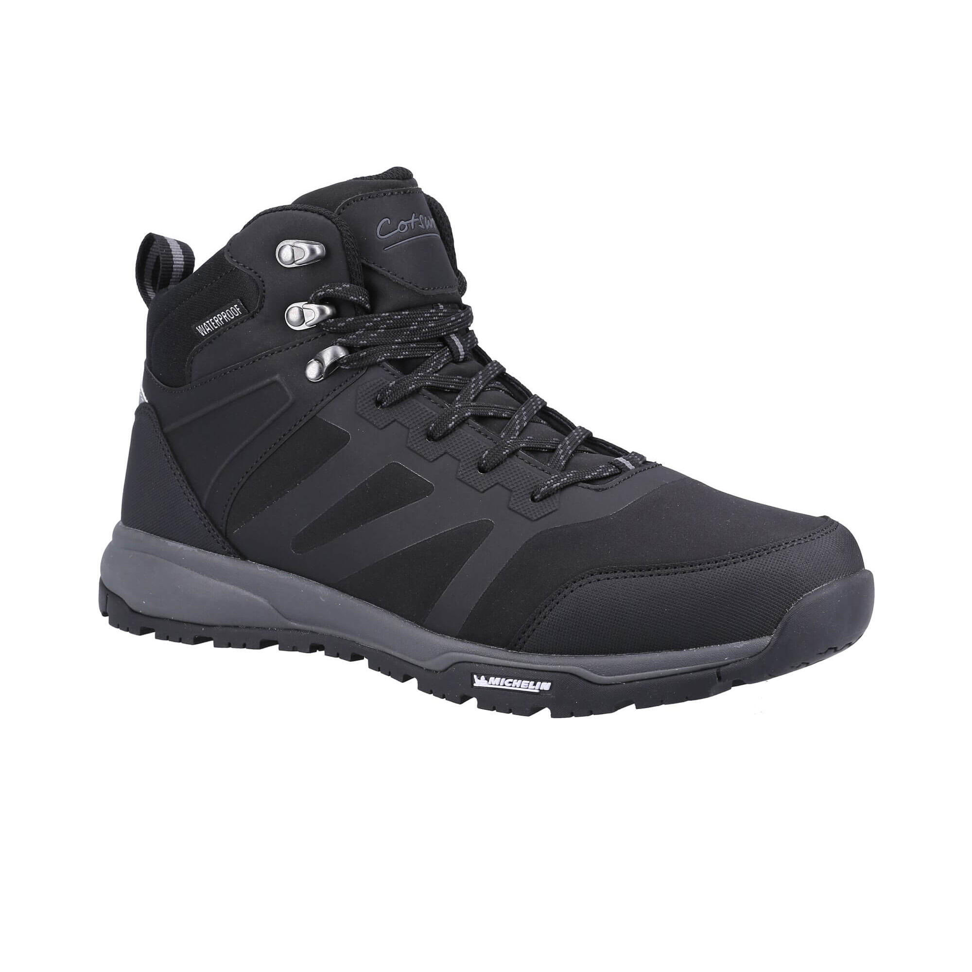 KINGHAM Men's walking boots (Black)