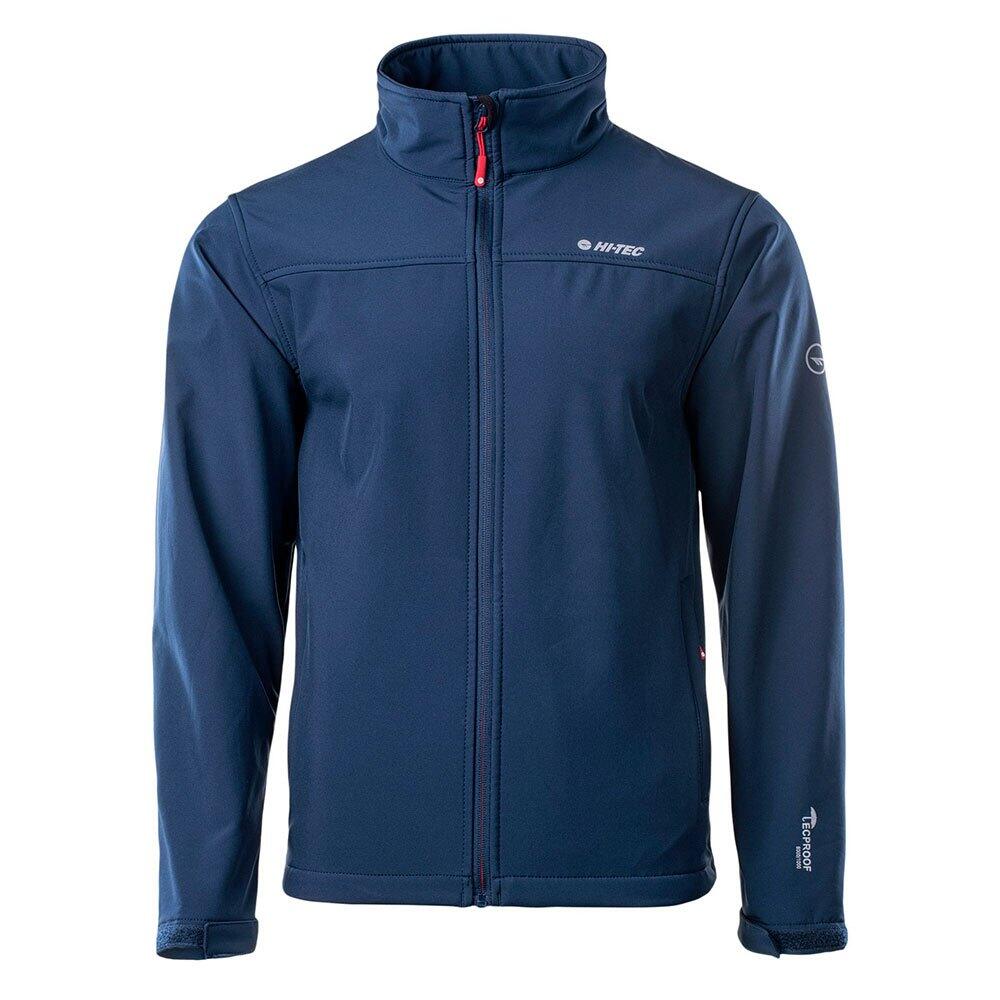 HI-TEC Heren Lingen Soft Shell Jas (Marine/Oranje Rood)