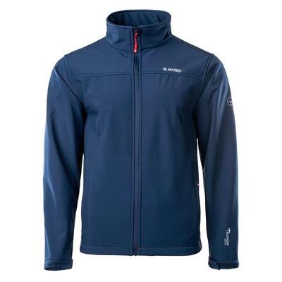 Heren lingen soft shell jas (marine/oranje rood)