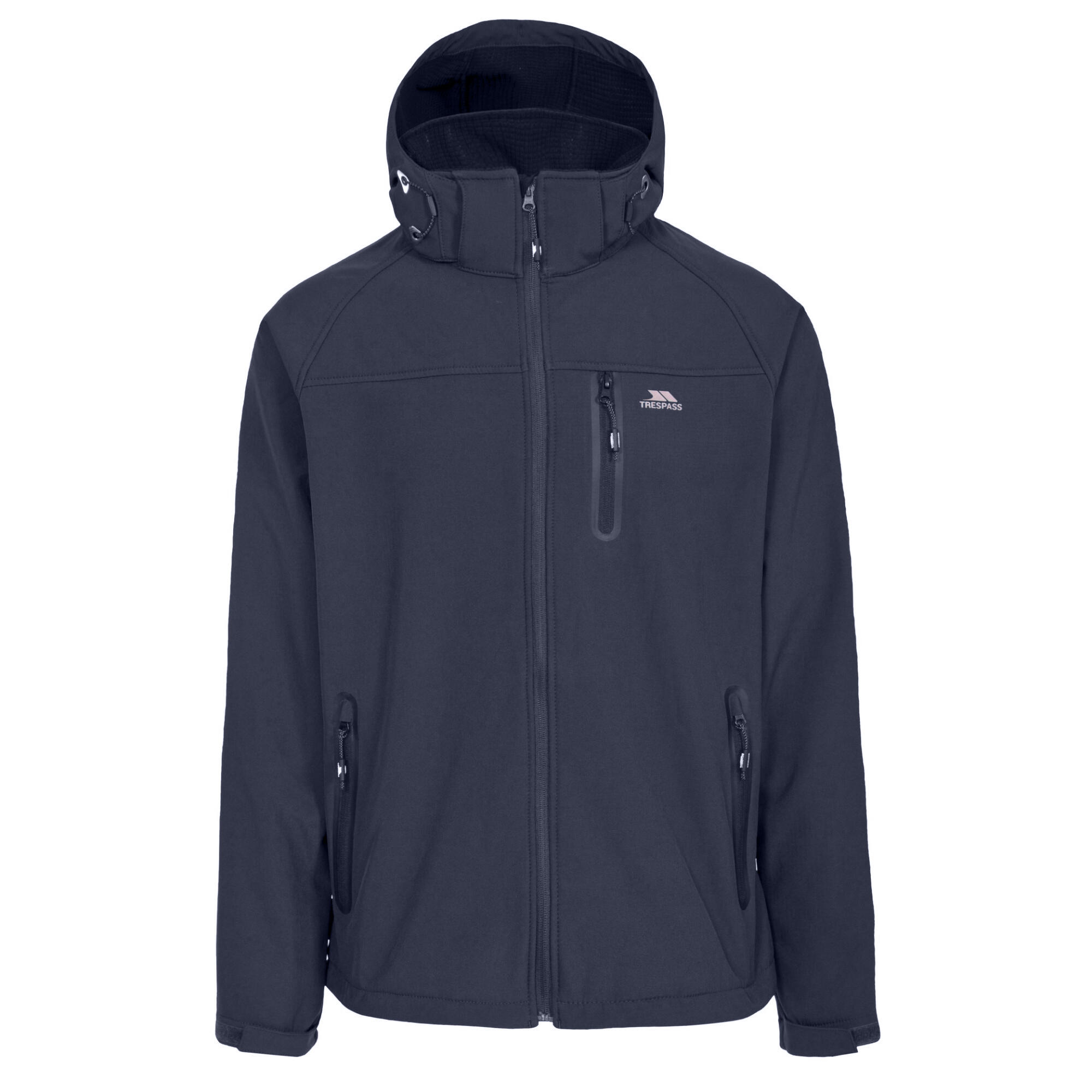 TRESPASS Giacca Softshell Impermeabile Uomo Trespass Accelerator II Blu Scuro