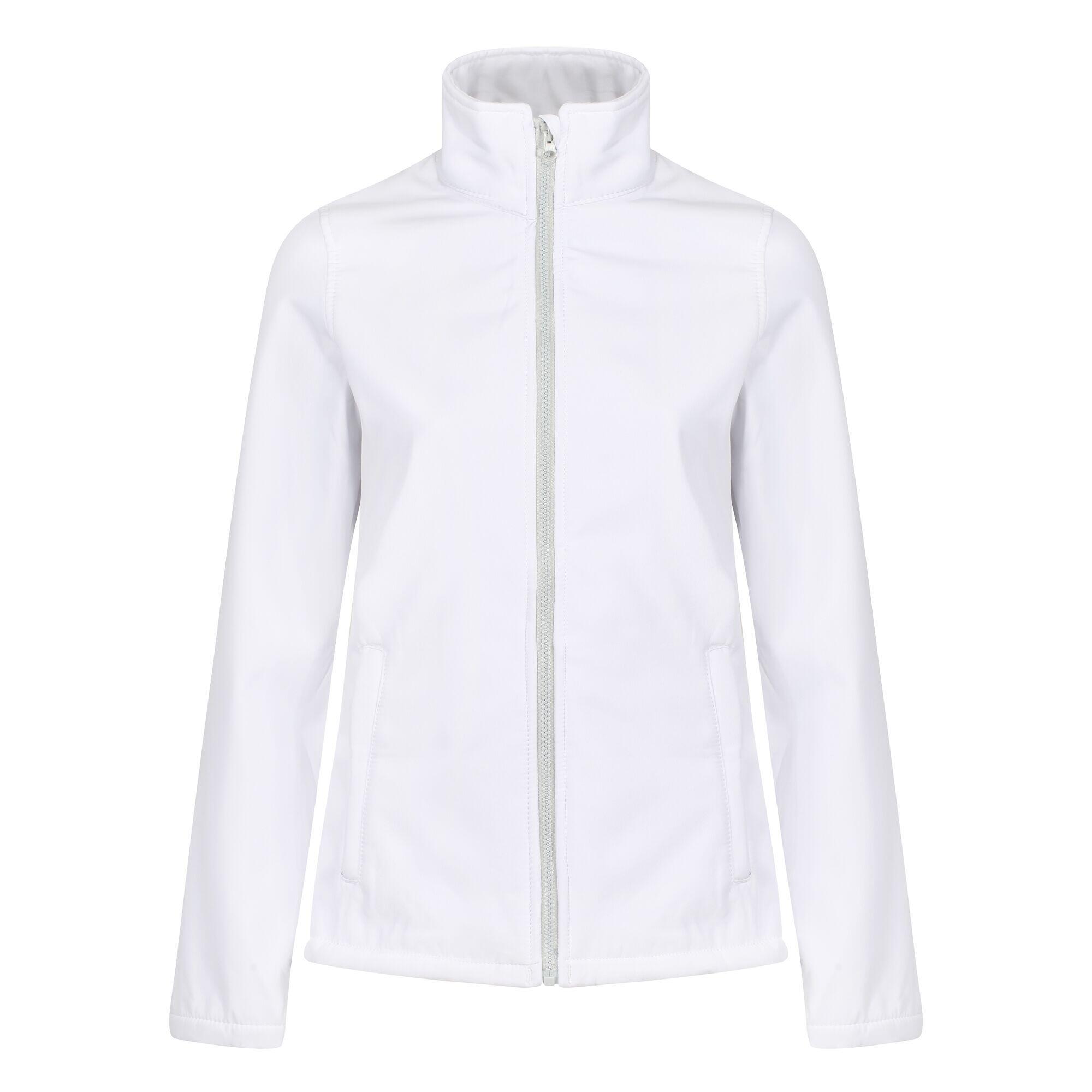 Standout Womens/Ladies Ablaze Printable Soft Shell Jacket (White/Light Steel) 1/5