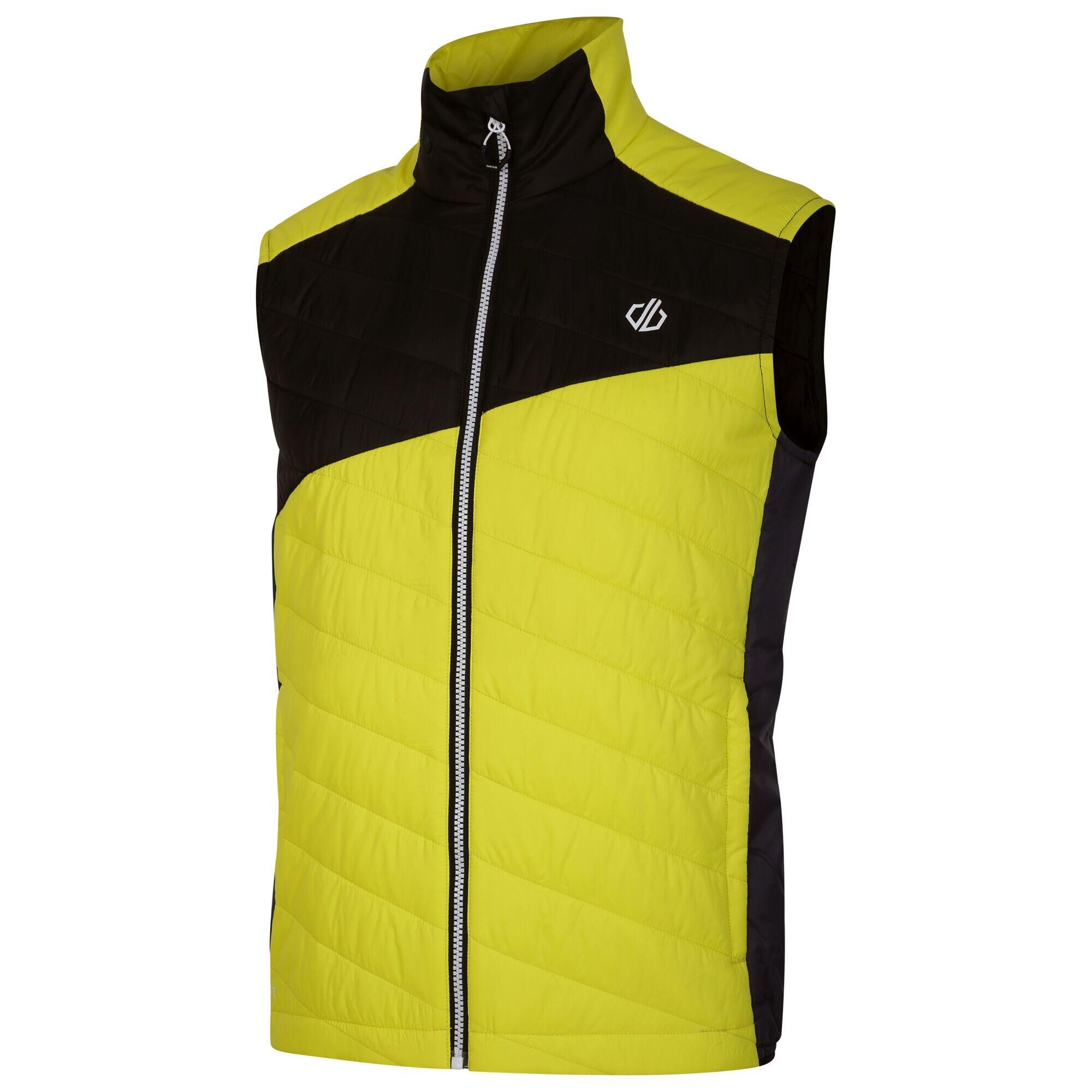 Mens Touring Quilted Lightweight Gilet (Neon Spring/Black) 3/5