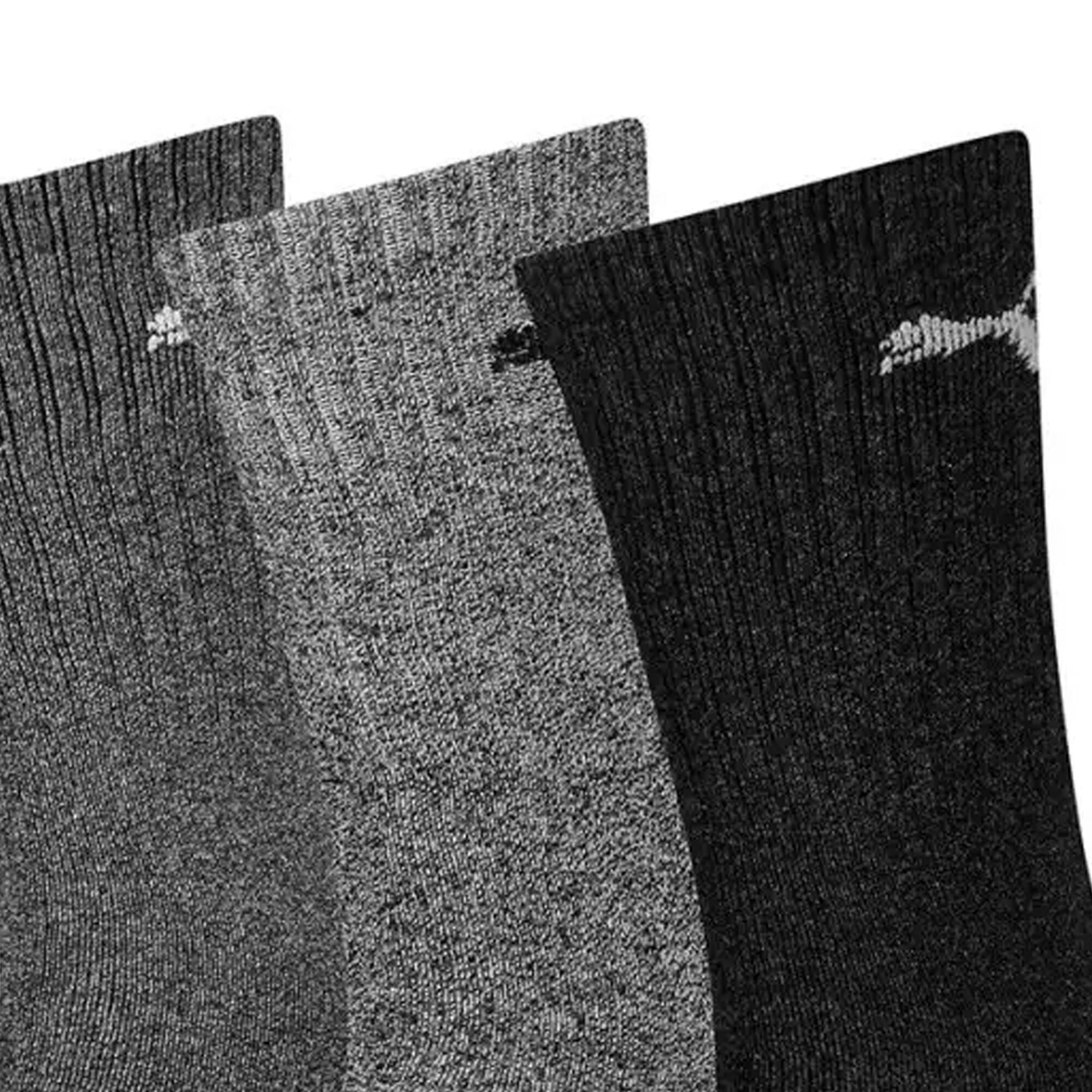 Unisex Adult Crew Sports Socks (Pack of 3) (Grey) 3/3