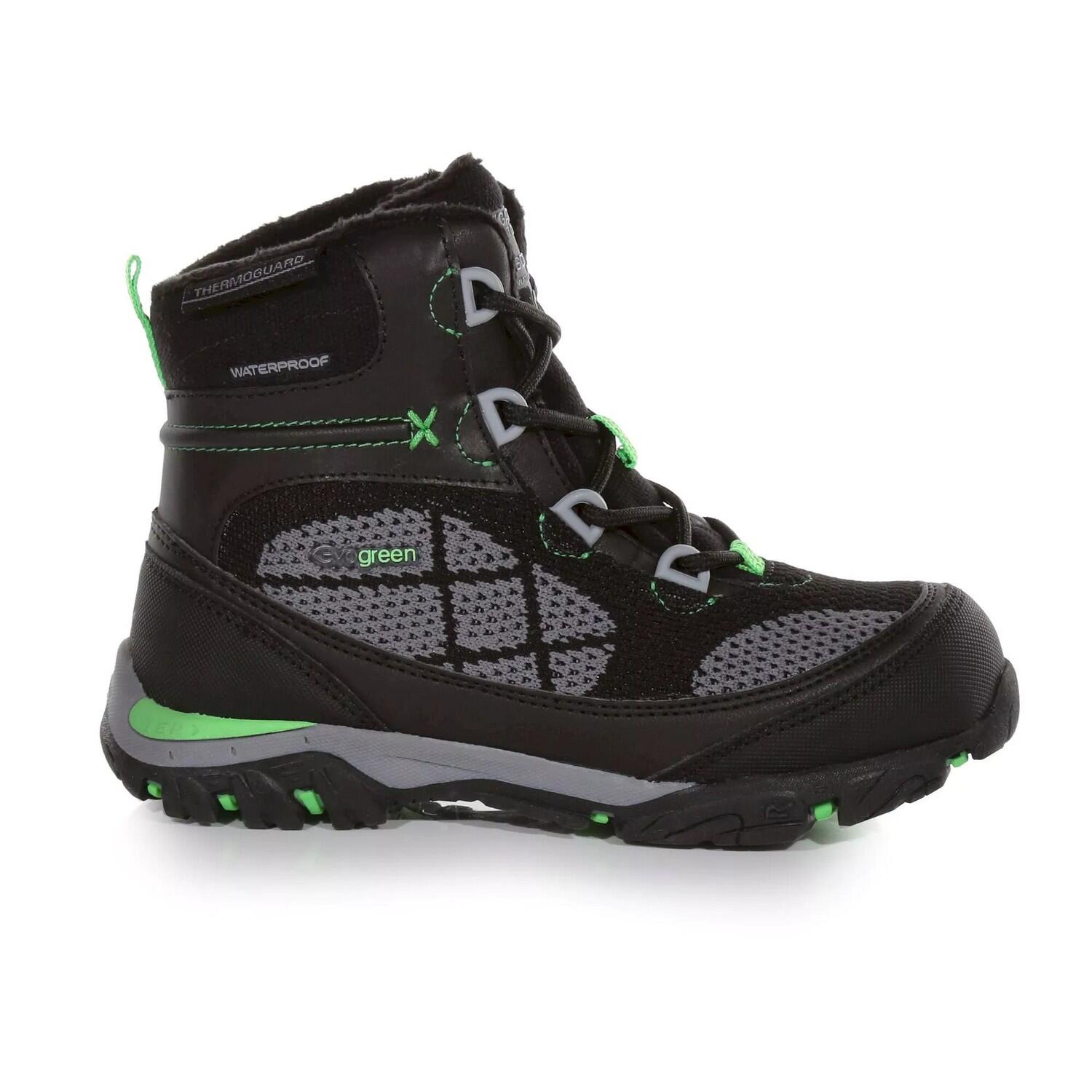 Childrens/Kids Hawthorn Evo Walking Boots (Black/Summer Green) 4/5