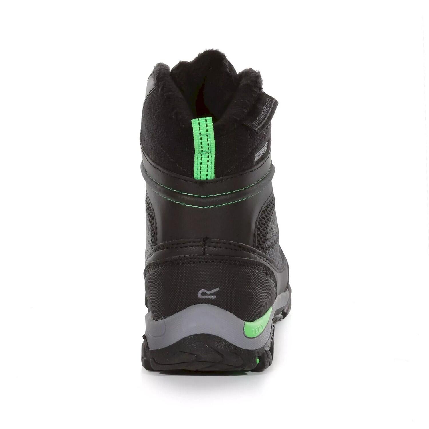 Childrens/Kids Hawthorn Evo Walking Boots (Black/Summer Green) REGATTA