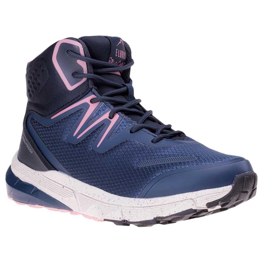 Elbrus - Bottines De Marche Eston Femme (bleu Nuit / Rose Cendre) - Boots - Bleu|rose - 36 - Decathlon