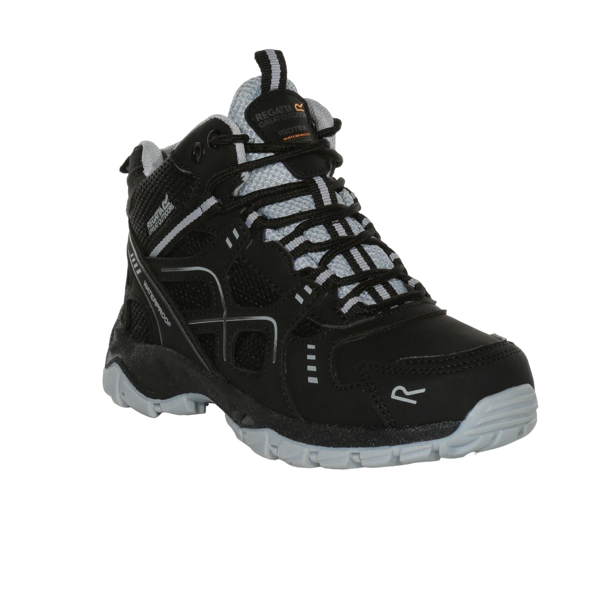REGATTA Childrens/Kids Vendeavour Walking Boots (Black/Light Steel)
