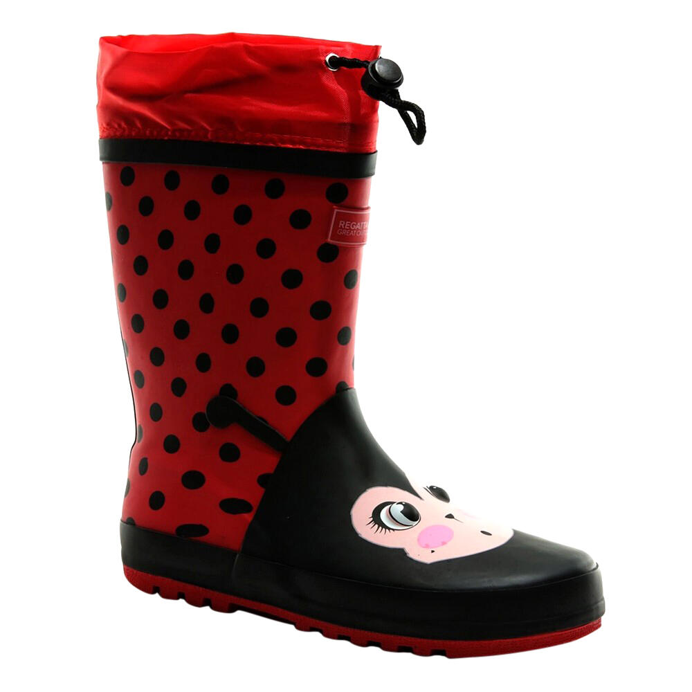 Childrens/Kids Mudplay Dinosaur Wellingtons (Red/Black) 1/5