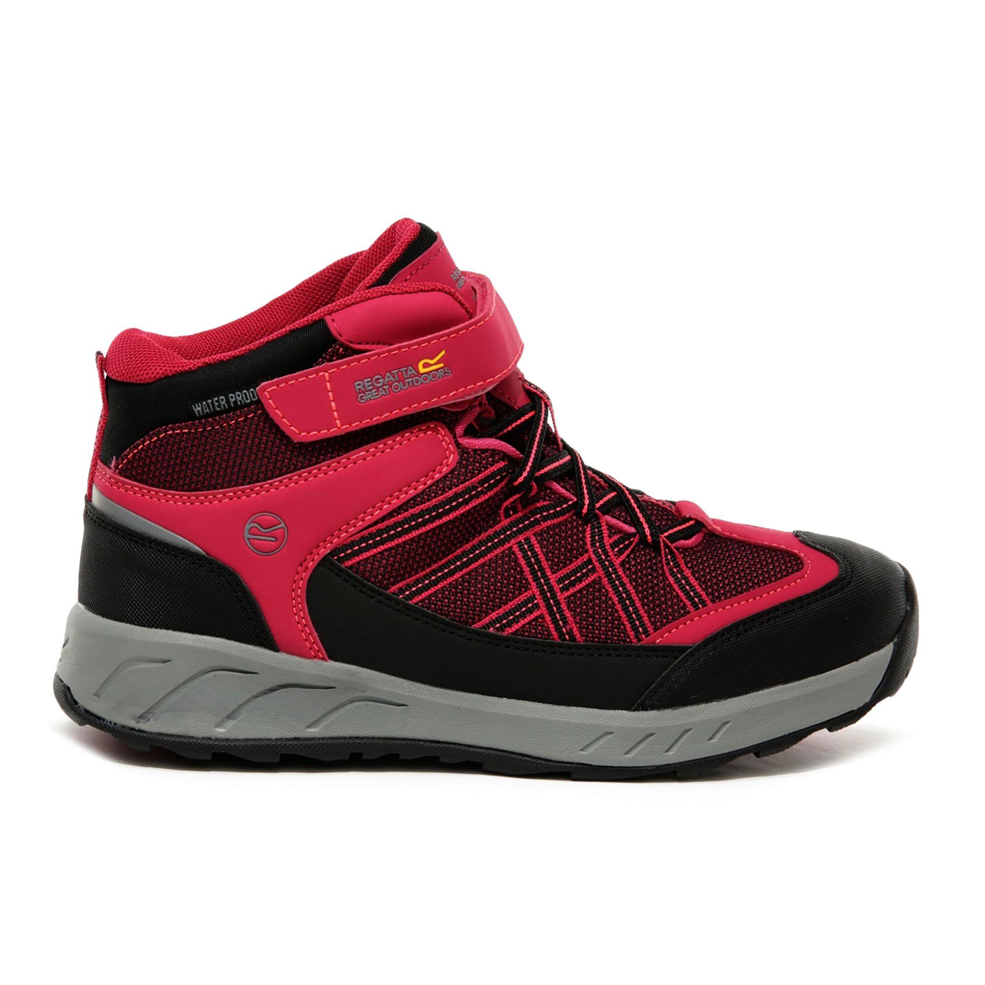 Kids Samaris V Mid Walking Boots (Dark Cerise/Neon Pink) 4/5