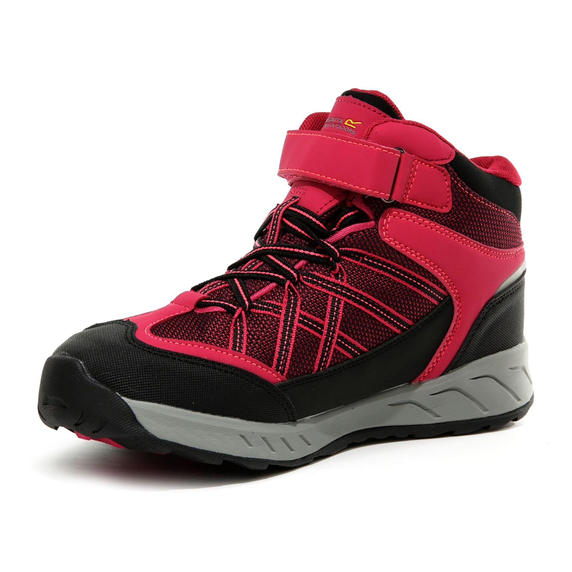 Kids Samaris V Mid Walking Boots (Dark Cerise/Neon Pink) 3/5