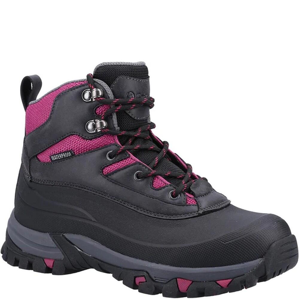 Womens/Ladies Calmsden Hiking Boots (Grey/Berry) 1/5