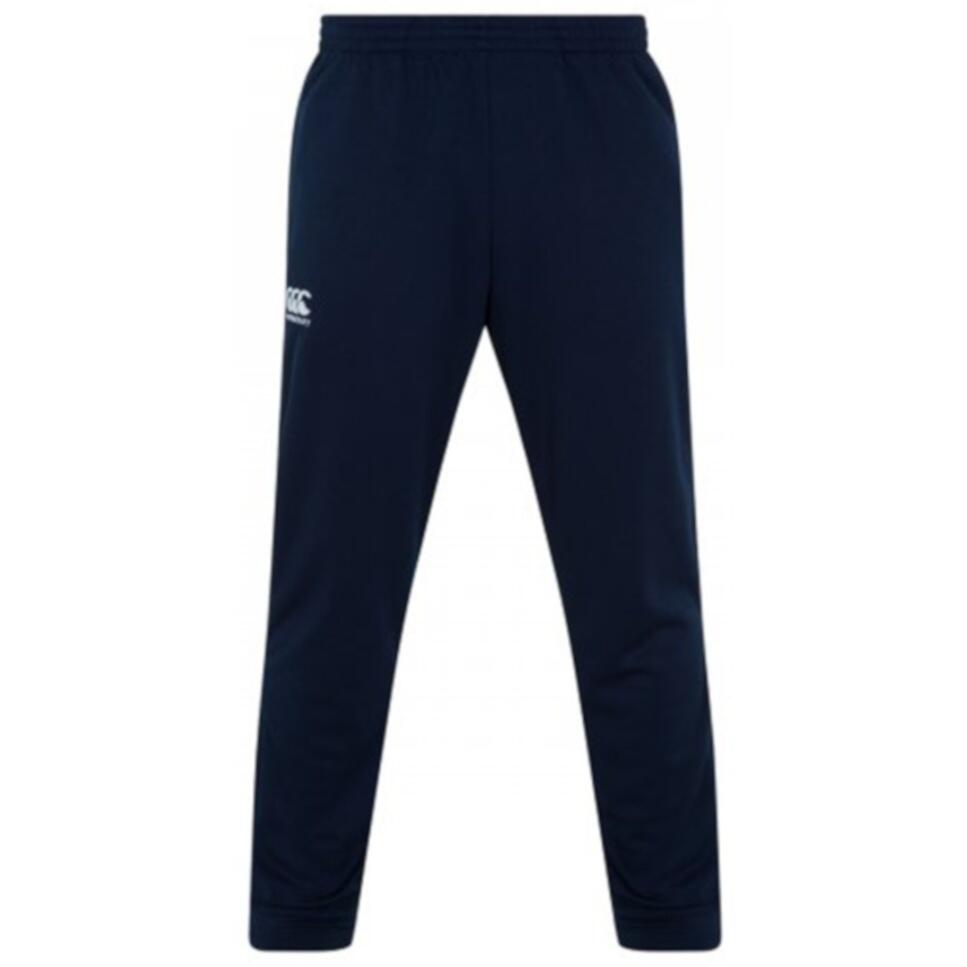 Childrens/Kids Tapered Stretch Jogging Bottoms (Navy) 2/3