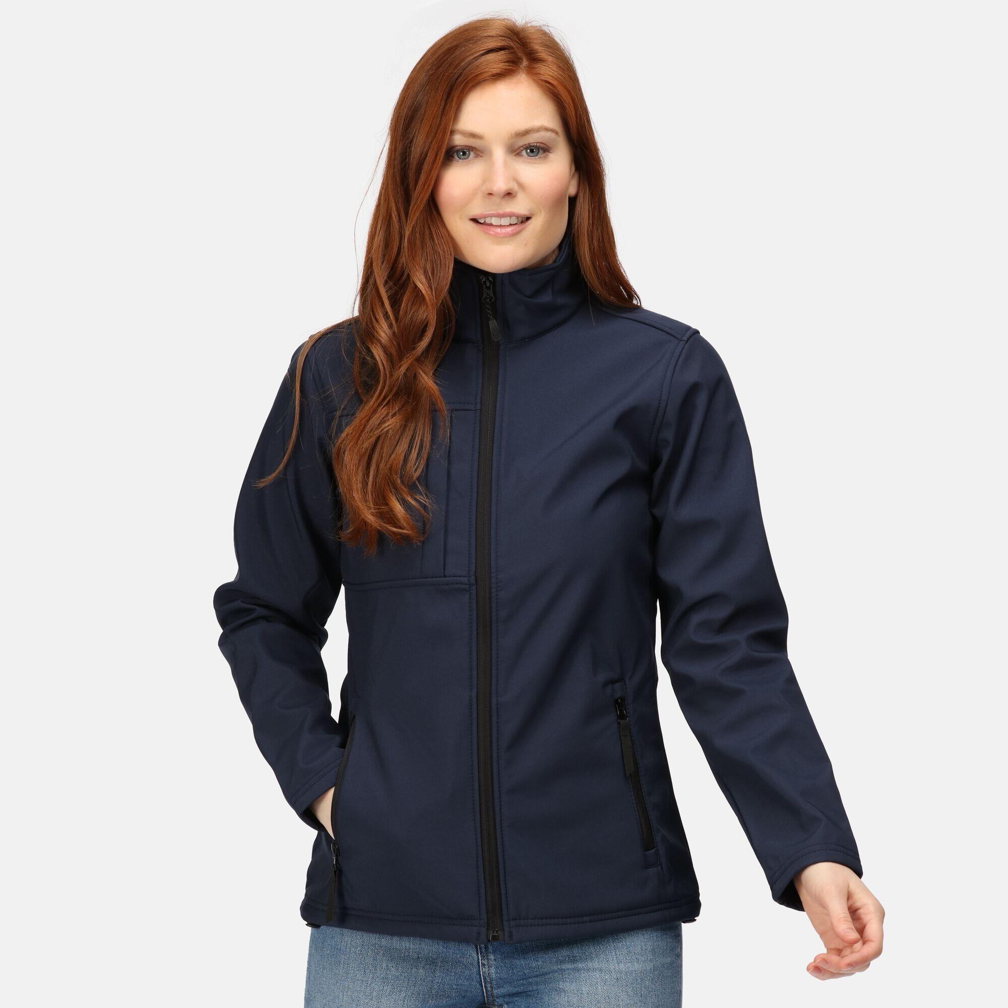 Womens/Ladies Octagon II Waterproof Soft Shell Jacket (Navy/Seal Grey) 2/5