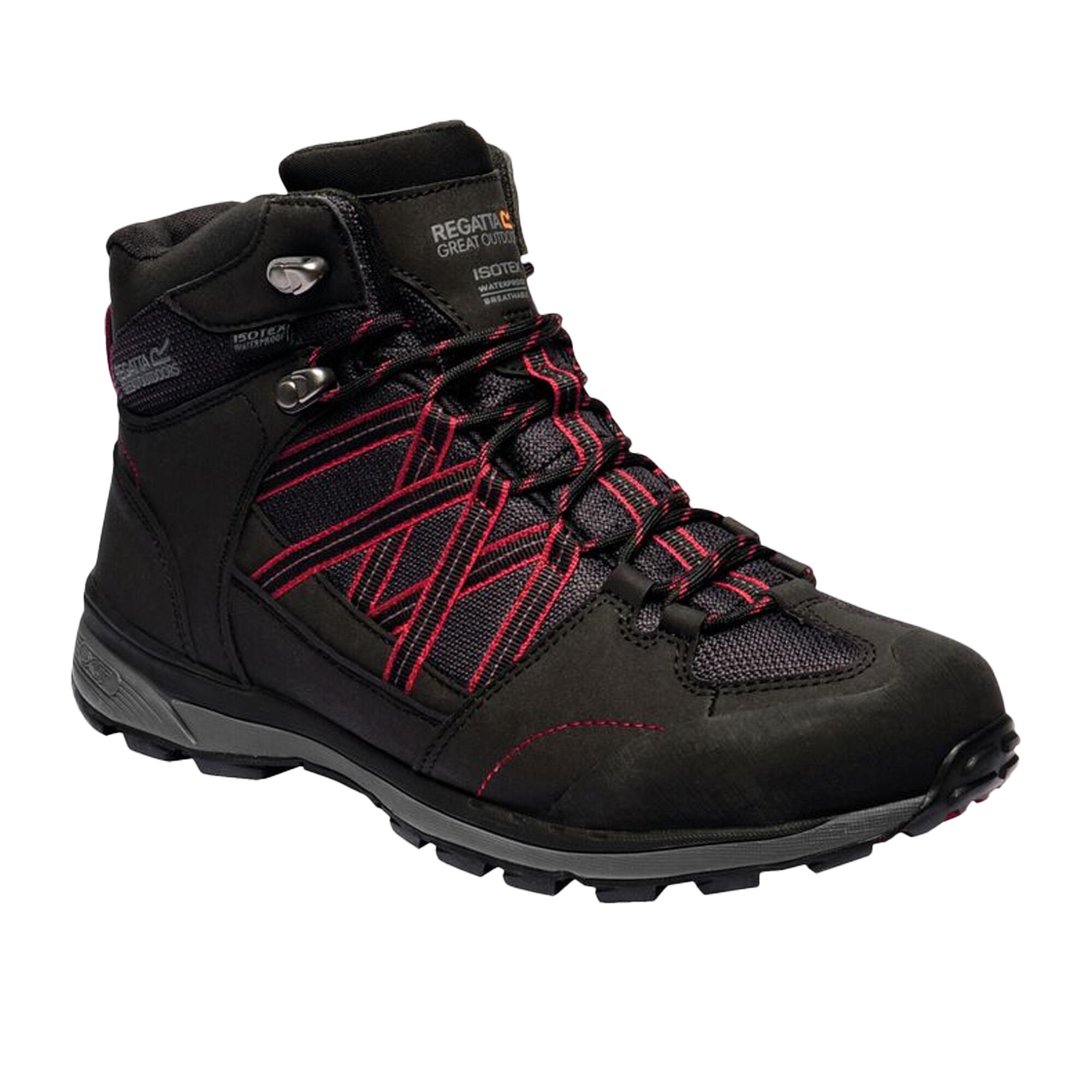 Mens Samaris Mid II Hiking Boots (Black/Electric Lime) 2/5