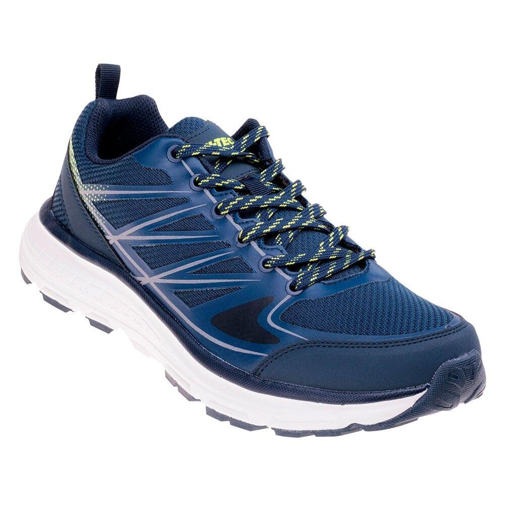 TAGGY Men's walking shoes (Dark blue / Aquifer / Neon green)