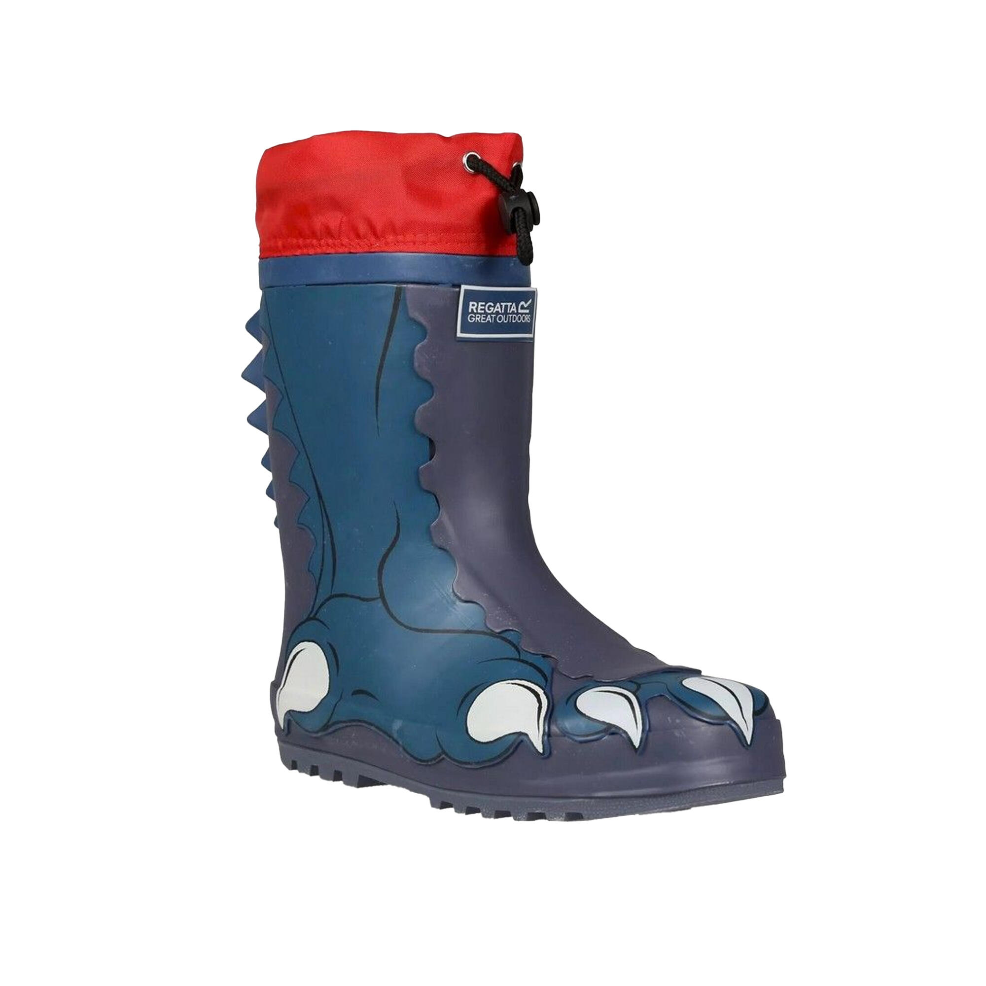 DARE 2B Childrens/Kids Mudplay Dinosaur Wellingtons (Prussian Blue/Blue Sapphire)