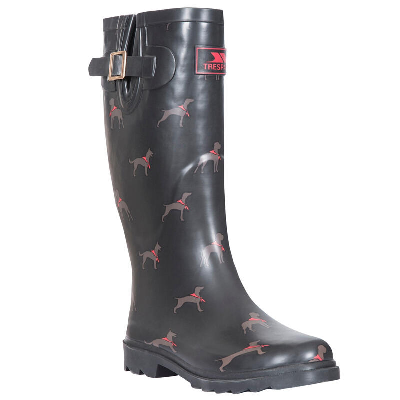 Bottes de pluie SAMIRA Femme (Noir/marron/rouge)