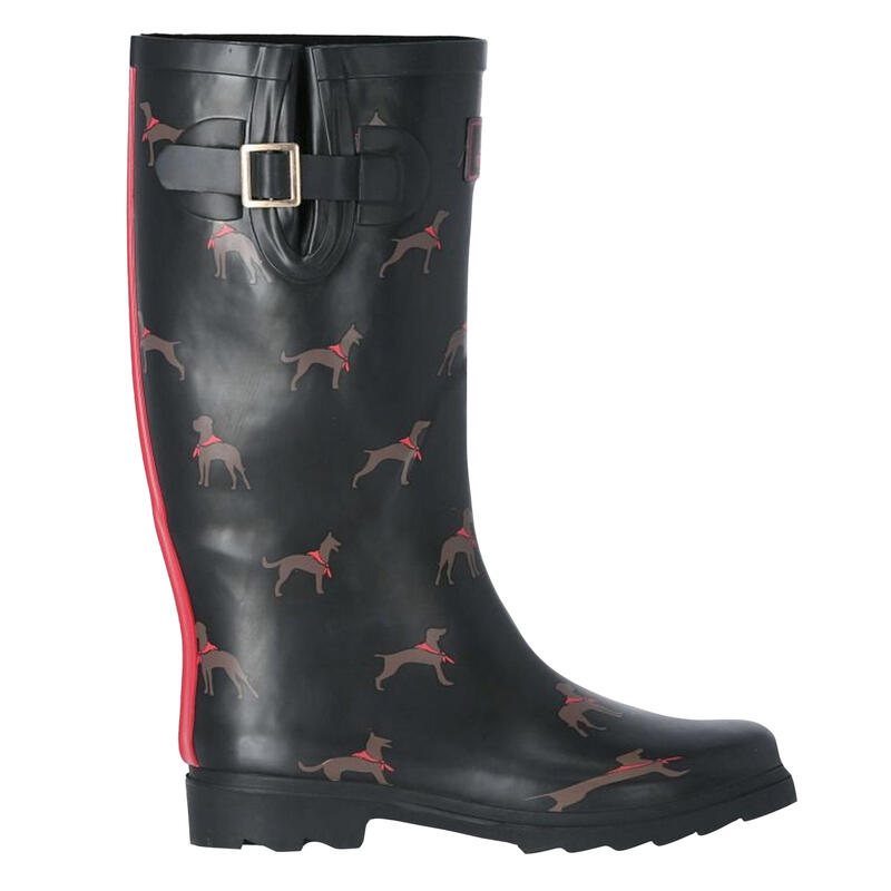 Bottes de pluie SAMIRA Femme (Noir/marron/rouge)