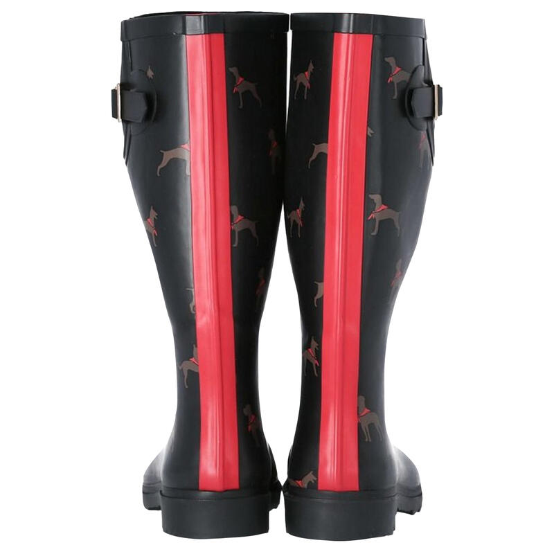 Bottes de pluie SAMIRA Femme (Noir/marron/rouge)