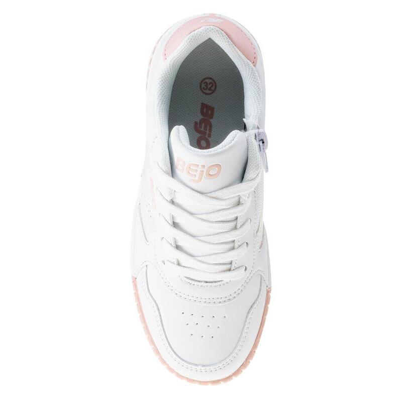 Meisjes Bates Trainers (Wit/Roze/Geel)