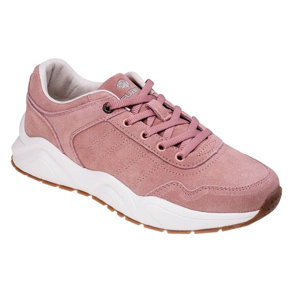 IGUANA Womens/Ladies Vilme Leather Trainers (Silver Pink/Beige)