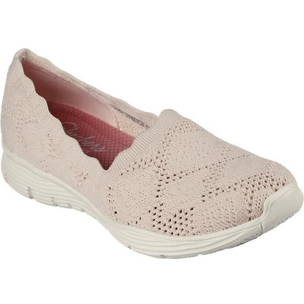 SKECHERS Womens/Ladies Seager My Look Shoes (Natural)