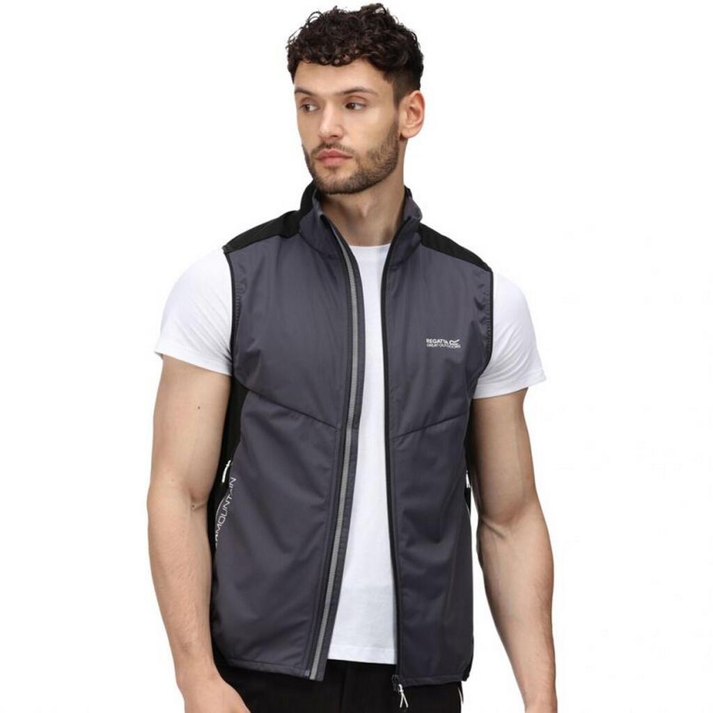 Mens Lankin IV Softshell Body Warmer (Dark Grey/Black)