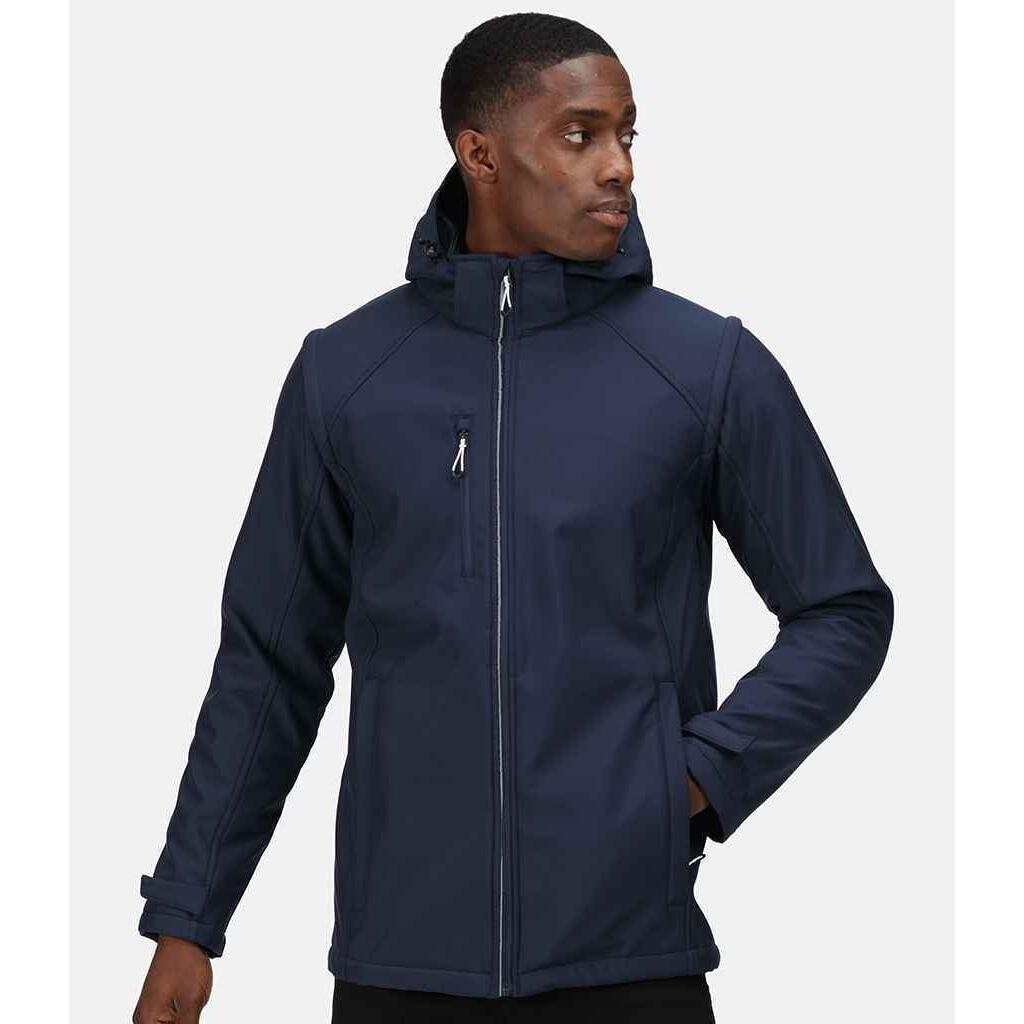 Mens Erasmus 4 In 1 Soft Shell Jacket (Navy) 4/5