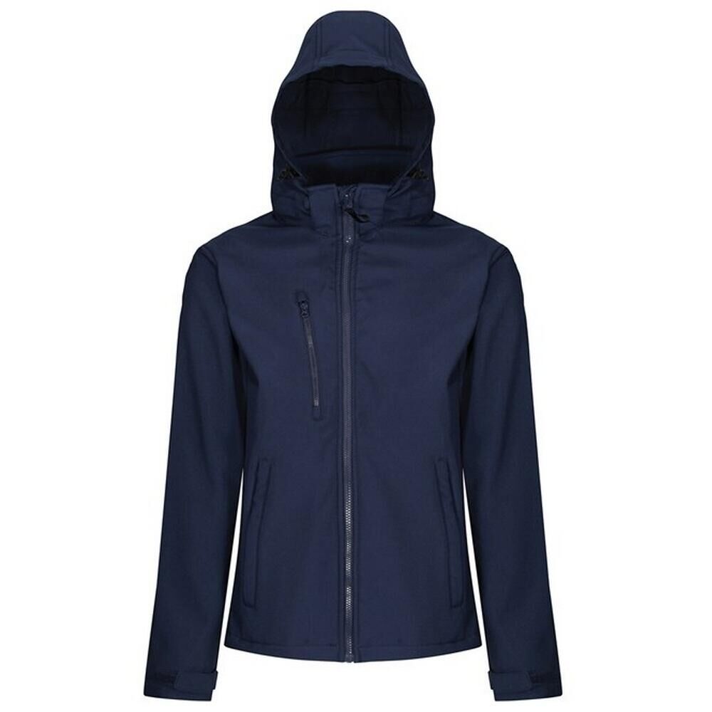 REGATTA Mens Venturer Hooded Soft Shell Jacket (Navy/Navy)