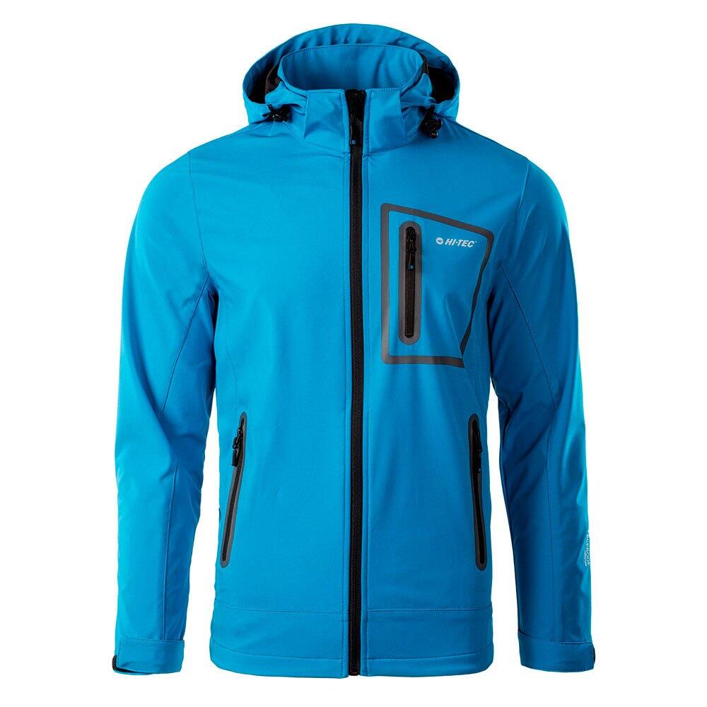 NICK Men's softshell jacket (Bright blue / Black)