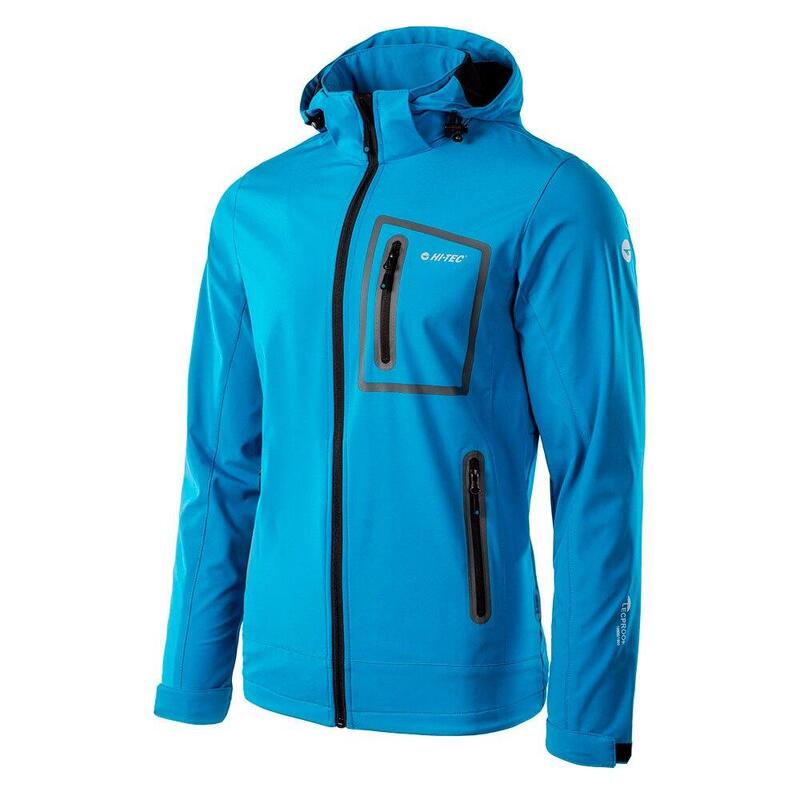 Giacca Soft Shell Uomo Hi-Tec Nick Blu Vivo Nero