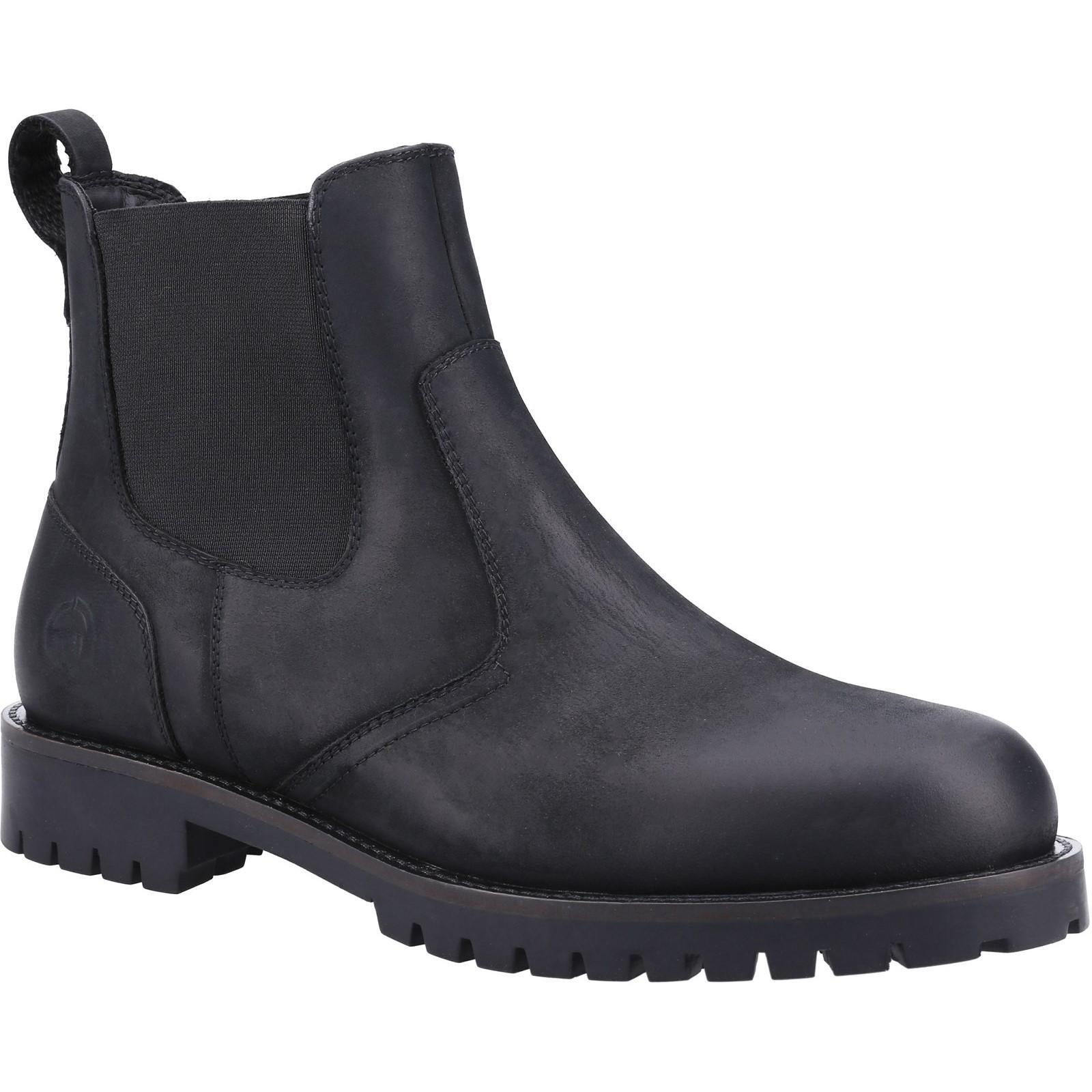 COTSWOLD Mens Bodicote Leather Chelsea Boots (Black)